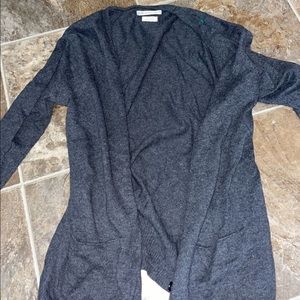 Gray button up cardigan